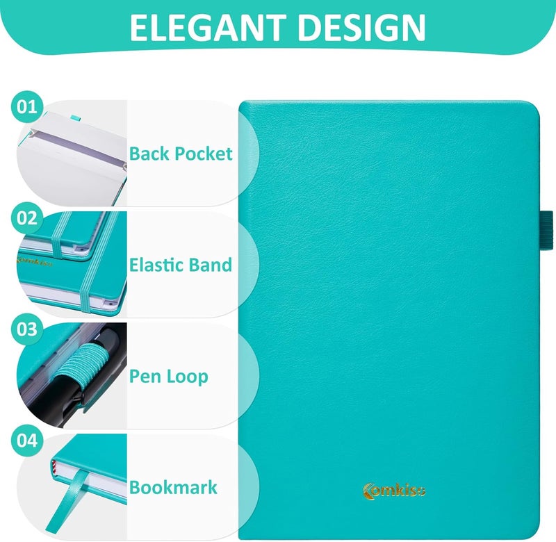 COMKISO Store Address Book with Individual Alphabetical Tabs Laminated, Large Print Address Book with 468 Wide Lining Entry Spaces, Change of Address Labels, Hardcover Address Book 5.7 x 8.5" - Aquamarine - Image 5